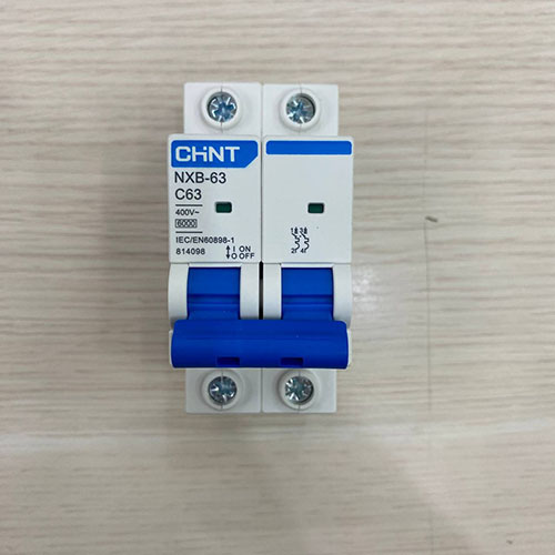 CB tép (MCB) dòng cắt 6KA 2 cực Chint NXB-63 2P C63 6kA